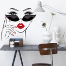 Adesivos de parede Sexy Woman com lábios vermelhos PVC 39x60cm autoadesivos Adesivos de parede Sexy Woman com lábios vermelhos PVC 39x60cm autoadesivos
