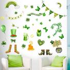 Adesivos de parede St. Patrick's Day Shamrock Rainbow PVC 24x70cm Adesivos de parede St. Patrick's Day Shamrock Rainbow PVC 24x70cm
