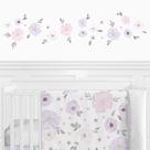 Adesivos de parede Sweet Jojo Designs em aquarela floral