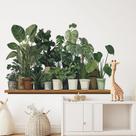 Adesivos de parede Tropical Green Plant Monstera PVC 30x90cm 2 folhas Adesivos de parede Tropical Green Plant Monstera PVC 30x90cm 2 folhas