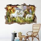 Adesivos de parede Unicorn Magical Forest Fantasy 70x50cm PVC
