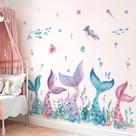 Adesivos de parede wondever Mermaid Tail Under The Sea Theme