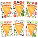 Adesivos de pizza Sepamoon Faça sua própria pizza para crianças