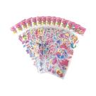 Adesivos De PVC 3D De Unicórnio Kawaii Com Bolhas, 12 Folhas/Conjunto Para Decoração De Cadernos E