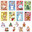 Adesivos De Quebra-Cabeça De Natal: Crie Uma Cara Do Papai Noel - Jogos DIY À Prova d'Água Para Adesivos De Quebra-Cabeça De Natal: Crie Uma Cara Do Papai Noel - Jogos DIY À Prova d'Água Para