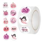 Adesivos De Recompensa De Halloween Rosa 500pcs, Decalques Fofos De Abóbora E Fantasma Para