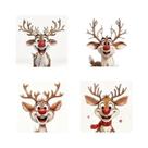 Adesivos De Rena De Natal 4PCS, Decalques De Vinil À Prova d'Água E Autoadesivos Para Vidros De Adesivos De Rena De Natal 4PCS, Decalques De Vinil À Prova d'Água E Autoadesivos Para Vidros De