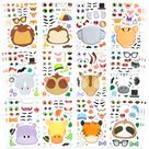 Adesivos de rosto de animais JOYIN Safari 36 unidades, folhas de 23 x 15 cm