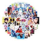 Adesivos de skate, 50 peças, decalques de desenhos animados de anime, 3-8 cm, PVC