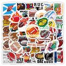 Adesivos de softball, decalques de vinil impermeáveis, 50 unidades