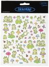 Adesivos de tatuagem King Spotted Frogs multicoloridos 6x6,5 polegadas