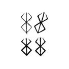 Adesivos De Tatuagem Temporária Geométrica À Prova D'água, De Longa Duração, Para 1-2 Semanas, Para