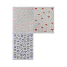 Adesivos De Unha Coração Dourado 3 Peças Y2K 3D Design Amor Vermelho Rosa Decalques De Manicure Para Adesivos De Unha Coração Dourado 3 Peças Y2K 3D Design Amor Vermelho Rosa Decalques De Manicure Para