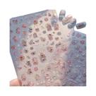 Adesivos De Unha De Natal Com Coelhinhos, Cristais E Diamantes, Autoadesivos, Decoração De Unhas DIY