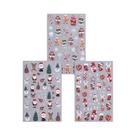 Adesivos De Unha Em Relevo De Natal: Boneco De Neve, Biscoito De Gengibre, Floco De Neve, Luvas -