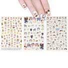 Adesivos de unhas Allydrew Love for Cats, 3 folhas com Kitty Cat