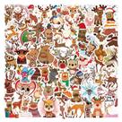 Adesivos de vinil de rena de Natal à prova d'água 100 unidades Adesivos de vinil de rena de Natal à prova d'água 100 unidades