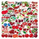 Adesivos de vinil impermeável Cherry Fruit 60 unidades/lote
