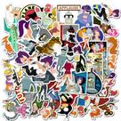 Adesivos de vinil impermeável Futuramas, anime, 50 unidades/lote, 5-7 cm