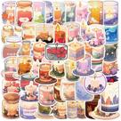 Adesivos de vinil impermeável para aromaterapia, velas, 50 unidades/lote
