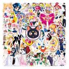 Adesivos de vinil impermeável Sailors Moons, anime, 50 unidades/lote