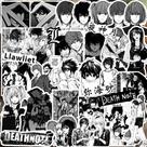 Adesivos Deathnotes, vinil impermeável, anime, 72 unidades/lote