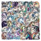 Adesivos: Decalque de vinil Dark Aesthetic Unicorn Fantasy x50