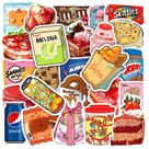 Adesivos, decalques de comida, 100 peças de vinil impermeável Kawaii fofo