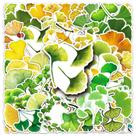 Adesivos, decalques de vinil, folha de ginkgo, impermeáveis, 50 unidades