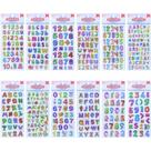 Adesivos Decorados 10X24CM.LETRAS/NUMEROS Cart.so PCT.C/24