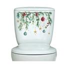Adesivos Decorativos De Natal Para Banheiro Com Boneco De Neve, Lenço Vermelho E Flocos De Neve