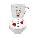 Adesivos Decorativos De Natal Para Banheiro Com Boneco De Neve, Lenço Vermelho E Flocos De Neve