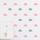 Adesivos Decorativos, Nuvens 10x5cm 100 Unidades