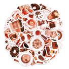 Adesivos Decorativos Scrapbook Wash Planner 46 Peças Coffee