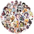 Adesivos Demons Slayers Anime, vinil impermeável, 50 unidades