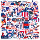 Adesivos, Dia da Independência dos EUA, Bandeira Americana x50 em vinil
