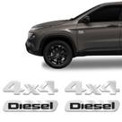 Adesivos Diesel E 4x4 Fiat Toro 2016 A 2020 Cromado Resinado Adesivos Diesel E 4x4 Fiat Toro 2016 A 2020 Cromado Resinado