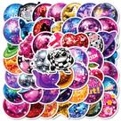 Adesivos Disco Ball, 50 peças, decalque de vinil colorido criativo
