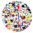 Adesivos Doraemons, vinil impermeável, anime, 50 unidades/lote, 5-7 cm