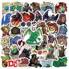 Adesivos Dungeons Dragons, vinil impermeável, anime, 50 unidades