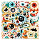 Adesivos e decalques de Halloween Doodle Creepy Eye, 50 unidades à prova d'água Adesivos e decalques de Halloween Doodle Creepy Eye, 50 unidades à prova d'água