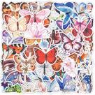 Adesivos em aquarela, borboleta, 50 peças de grafite impermeável em vinil