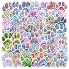 Adesivos em aquarela Paw Print 50 peças para decoração