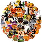 Adesivos engraçados de Halloween para garrafas de água 50 unidades, decalque de vinil à prova d'água Pacote de adesivos bonitos para Hydroflask Laptop Skate Computador Telefone Lembrancinhas de