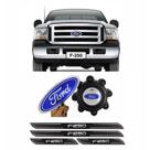 Adesivos F250 4P Emblema Frontal Calotas e Soleira Protetora