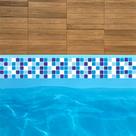 Adesivos Faixa Borda Piscina Quadrado 100x15cm fx010 12und