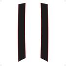 Adesivos Faixa Capo Compatível Mini Cooper Preto e Vermelho Adesivos Faixa Capo Compatível Mini Cooper Preto e Vermelho
