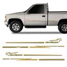 Adesivos Faixa D20 Silverado 2000/ Emblema Resinado Lateral