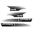 Adesivos Faixa Lateral Frontier Attack 2025 Preto - Genérico