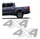 Adesivos Faixas Laterais 4x4 Nissan Frontier Kit Cinza Adesivos Faixas Laterais 4x4 Nissan Frontier Kit Cinza